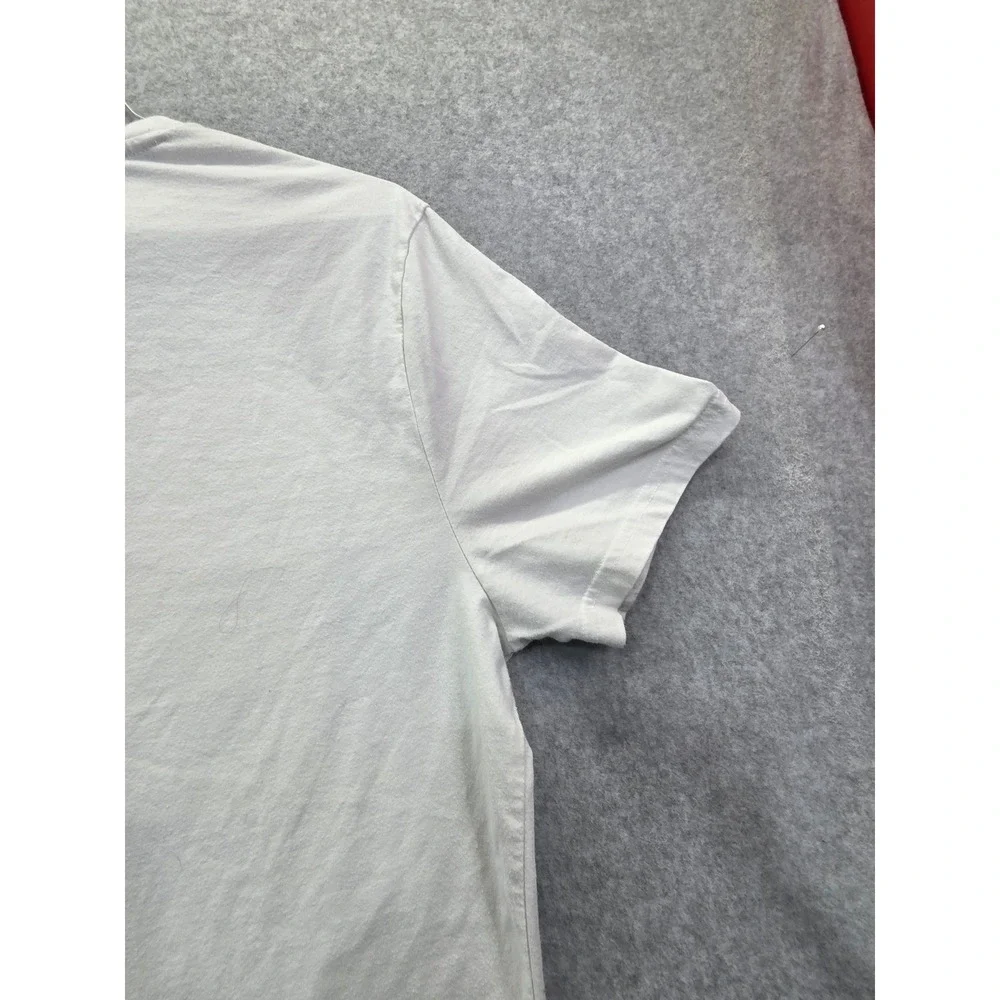 Banana Republic Mens Hot Air Balloon Graphic T-Shirt Gray Large Crew Neck Cotton